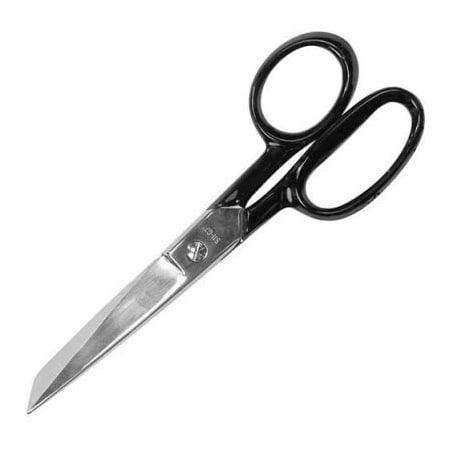 Acme United Clauss 10259 Forged Nickel Plated Straight Office Scissors, 7", Black 10259